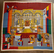 Load image into Gallery viewer, Hermes Cashmere/Silk “Grand Theatre Nouveau” by Gianpaolo Pagni 140.