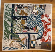 Load image into Gallery viewer, Hermes Cashmere and Silk GM Shawl «Rendez-Vous Chez Hermès» by Carine Brancowitz 140.