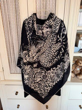 Load image into Gallery viewer, Hermes Cashmere and Silk GM Shawl « Jungle Love Tattoo » by Robert Dallet 140.