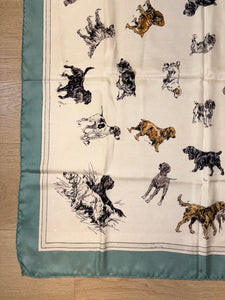 Hermes Silk Scarf «Race de chiens de chasse lI » by Karl Reille.