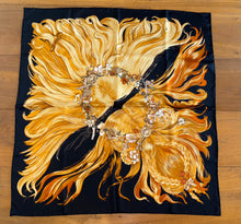 Load image into Gallery viewer, Hermes Silk Twill Scarf “Eva” by Philippe  Dumas.