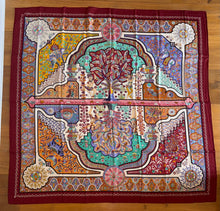 Load image into Gallery viewer, Hermes Cashmere/Silk Shawl “Aux Portes Du Palais” by Christine Henry 140