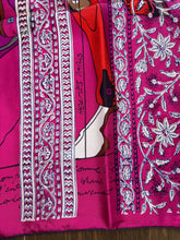 Load image into Gallery viewer, Hermes precious embroidered Silk Shawl “Pegase d’Hermes Au Bloc” 140