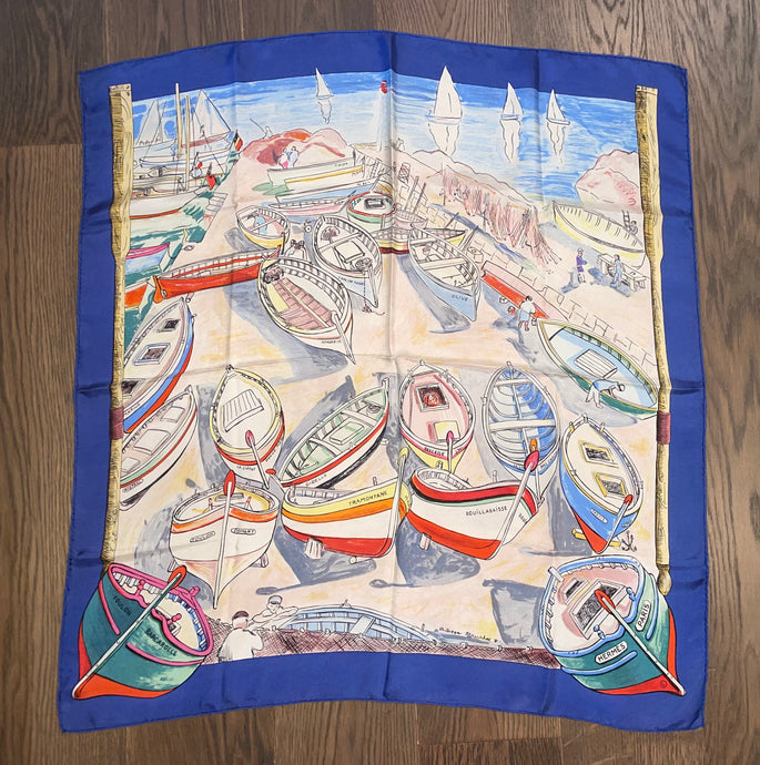 Hermes Silk Scarf «Barcarolle» by Philippe Dauchez.