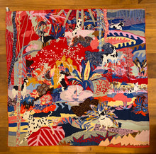 Load image into Gallery viewer, Hermes Cashmere and Silk GM Shawl «En Liberte !» by Carine Brancowitz 140.