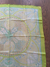 Load image into Gallery viewer, Hermes Silk Mousseline Scarf “Parures Oceanus” by Laurence Bourthoumieux.