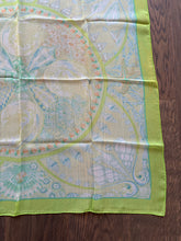 Load image into Gallery viewer, Hermes Silk Mousseline Scarf “Parures Oceanus” by Laurence Bourthoumieux.