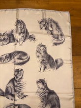 Load image into Gallery viewer, Hermes Silk Twill Scarf «Persian Cats» by Xavier de Poret.