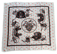 Load image into Gallery viewer, Hermes Beaded Silk Mousseline Scarf Ex Libris Au Pois Couture