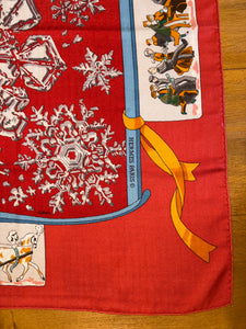 Hermes Cashmere and Silk GM Shawl “Neige d’Antan” by Cathy Latham 140