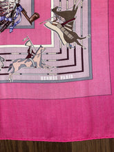 Load image into Gallery viewer, Hermes Cashmere and Silk Scarf “La Pani Shar Pawnee” by Kermit Oliver 140.