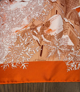 Hermes Silk Scarf “De Passage à Moscou” by  Nathalie Vialars.