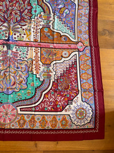 Hermes Cashmere/Silk Shawl “Aux Portes Du Palais” by Christine Henry 140