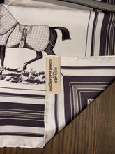 Load image into Gallery viewer, Limited Edition collaboration Comme des Garçons and HERMES 100% SILK TWILL Scarf “Couvertures et tenues de jour” by Rei Kawakubo and Jacques Eudel.