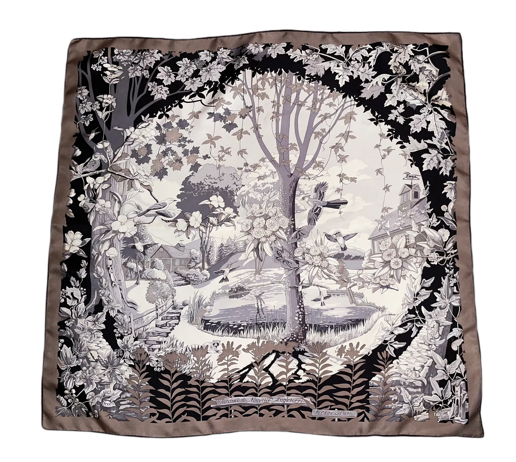 Hermes Silk Scarf “Jardins de la Nouvelle Angleterre” by Laurence Bourthoumieux (Toutsy)