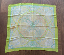 Load image into Gallery viewer, Hermes Silk Mousseline Scarf “Parures Oceanus” by Laurence Bourthoumieux.