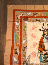 Load image into Gallery viewer, Hermes Cashmere and Silk Scarf “La Pani Shar Pawnee” by Kermit Oliver 140.