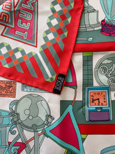 Load image into Gallery viewer, Hermes Silk Scarf “Les Trophees” by Pierre-Marie. Special edition forl&#39;AS Monaco FC.
