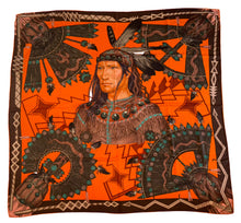 Load image into Gallery viewer, Hermes Cashmere/Silk GM Shawl “Cosmogonie apache” by Antoine Tzapoff 140.