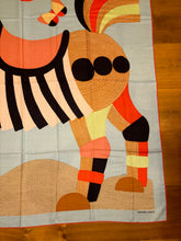 Load image into Gallery viewer, Hermes Cashmere/Silk Shawl “Mon Premier Galop” by Tong Ren 140