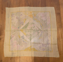 Load image into Gallery viewer, Hermes Silk Mousseline Scarf “Giverny” by Laurence Bourthoumieux.