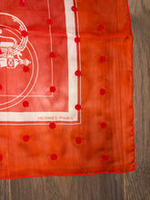 Load image into Gallery viewer, Hermes Beaded Silk Mousseline Scarf Ex Libris Au Pois Couture