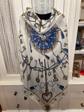 Load image into Gallery viewer, Hermes Cashmere and Silk GM Shawl “Les Cles” by Caty Latham 140.