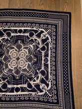 Load image into Gallery viewer, Hermes Cashmere/Silk GM Shawl “Eperon d’Or Bandana” by Henri d’Origny 140.