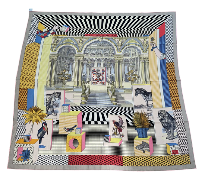 Hermes Cashmere/Silk “Grand Theatre Nouveau” by Gianpaolo Pagni 140.