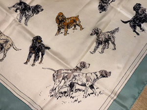 Hermes Silk Scarf «Race de chiens de chasse lI » by Karl Reille.