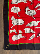 Load image into Gallery viewer, Hermes Silk Twill Scarf «Les Levriers» by Xavier de Poret.