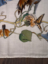 Load image into Gallery viewer, Hermes Cashmere/Silk Shawl “Fauna et Flora du Texas” by Kermit Oliver 140.