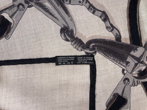 Hermes Cashmere/Silk GM Shawl “L' INSTRUCTION DU ROY EN L'EXERCICE DE MONTER A CHEVAL” by Henri d Origny 140.