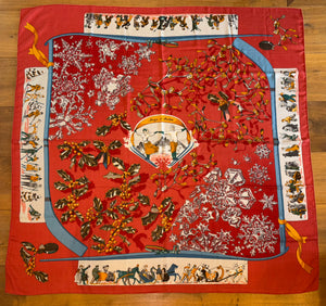 Hermes Cashmere and Silk GM Shawl “Neige d’Antan” by Cathy Latham 140