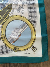 Load image into Gallery viewer, Hermes Silk Scarf «Le tour du monde en 80 jours» by Philippe Ledoux.