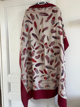 Load image into Gallery viewer, Hermes Cashmere/Silk GM Shawl “Plumes” by Henri de Linares 140