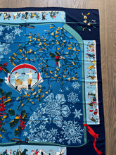 Load image into Gallery viewer, Hermes Cashmere and Silk GM Shawl “Neige d’Antan” by Cathy Latham 140.