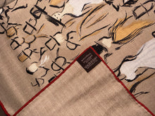 Load image into Gallery viewer, Hermes Cashmere/Silk GM Shawl “Paddock” by Jean-Louis Clerc 140.