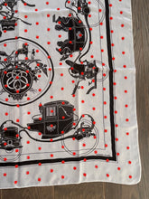 Load image into Gallery viewer, Hermes Beaded Silk Mousseline Scarf Ex Libris Au Pois Couture