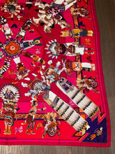 Load image into Gallery viewer, Hermes Cashmere/Silk Shawl “Kachinas” by Kermit Oliver 140