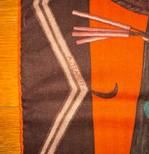 Load image into Gallery viewer, Hermes Cashmere/Silk GM Shawl “Cosmogonie apache” by Antoine Tzapoff 140.