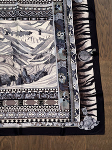 Hermes Silk Scarf “La Femme aux Semelles de Vent” by Aline Honore