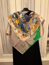 Load image into Gallery viewer, Hermes Silk Twill Double Sided Scarf Les 12 Leopards by Jin Kwon