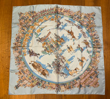 Load image into Gallery viewer, Hermes Silk Scarf “Cirque Molièr” by Philippe Dumas.