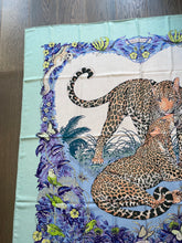 Load image into Gallery viewer, Hermes Cashmere and Silk GM Shawl “Jungle Love” by Robert Dallet 140.