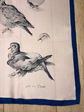 Load image into Gallery viewer, Hermes Silk Twill Scarf « Tourterelles » by Xavier de Poret.