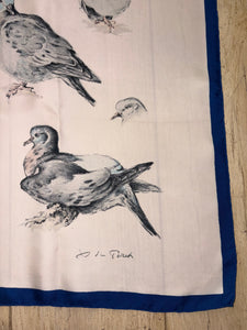 Hermes Silk Twill Scarf « Tourterelles » by Xavier de Poret.