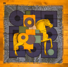 Load image into Gallery viewer, Hermes 100% Silk Twill Scarf “Cavalier en Formes” by Gianpaolo Pagni.
