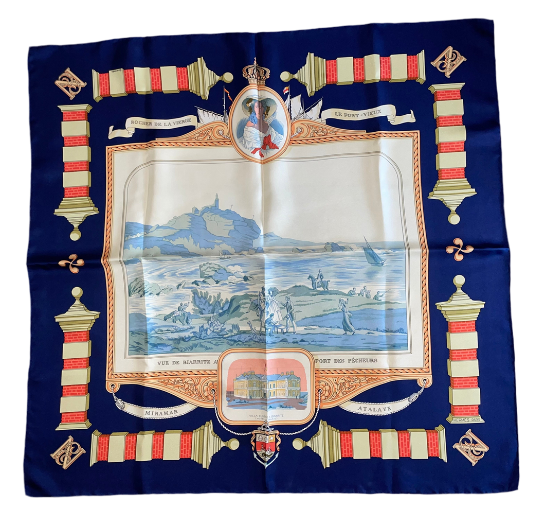 Hermes silk scarf 