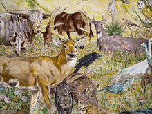 Load image into Gallery viewer, Hermes Silk Twill Scarf “La vie sauvage du Texas” by Kermit Oliver.